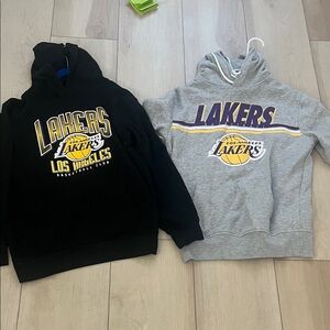 Lakers Black and Gray Hoodies